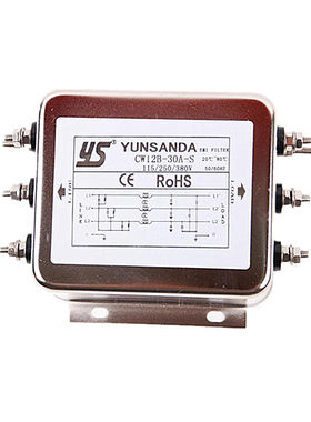 三相三线电源滤波器380V伺服变频器通用抗干扰CW12B-10A30A40A-S