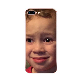 创意欧美假笑男孩表情包适用iPhone 8 plus/6S苹果7P手机壳保护套