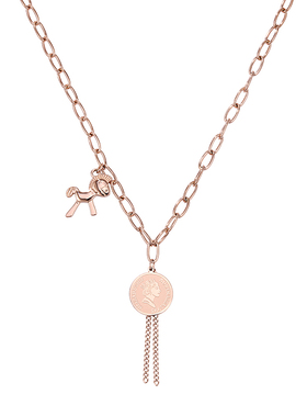 韩国马上轻奢女王硬币ins潮项链