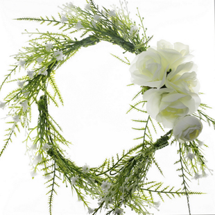 田园森女系小清新风新娘头饰花环海边渡假影楼写真发饰品头花发箍