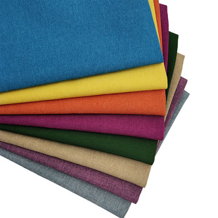 加厚纯色沙发布料面料粗亚麻棉麻帆布老粗布硬包麻布布头清仓处理