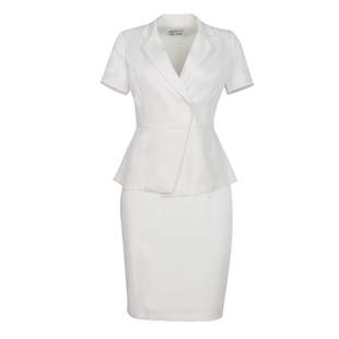 职业套装女2026新款夏季时尚西装正装OL短袖西服套裙美容院工作服