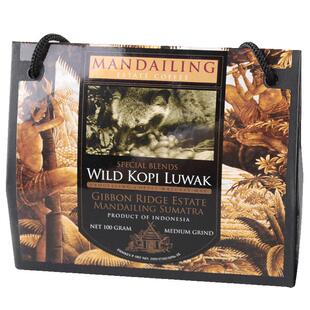 kopi luwak 印尼原装进口曼特宁猫屎咖啡粉 麝香猫屎咖啡礼袋滤泡
