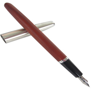 金豪51a钢笔木杆616学生办公书写练字顺滑中细铱金复古木质包邮