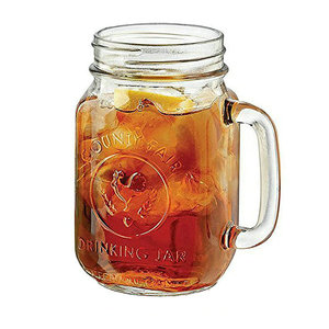 利比带盖鸡公杯时尚带把玻璃杯子复古美式马克杯灌头杯梅森杯包邮