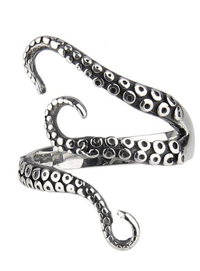 复古百搭开口可调节克苏鲁戒指