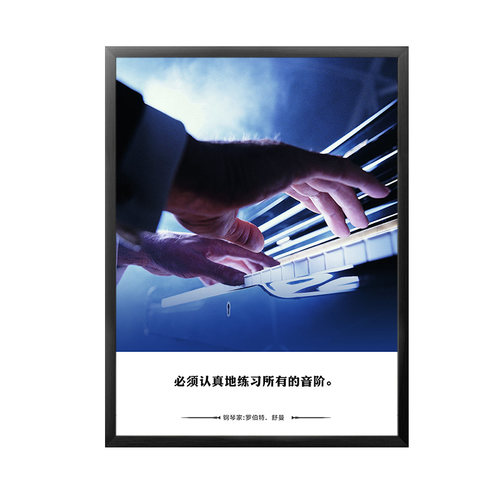 钢琴音乐家挂画名言装饰画琴行乐器培训教室布置壁画励志海报定制