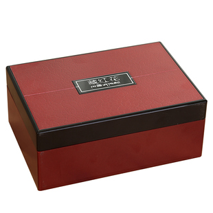 新款伊朗藏红花包装盒礼盒高档双瓶装裂纹漆礼品盒5g长方形空盒子