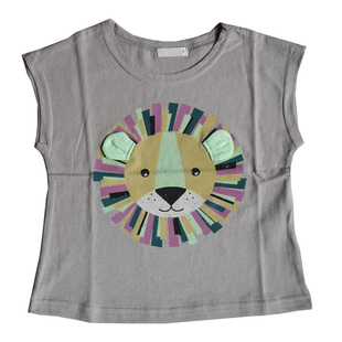 韩国原装进口男女童夏薄CO狮子短袖上衣棉麻短裤圆点收口防蚊长裤