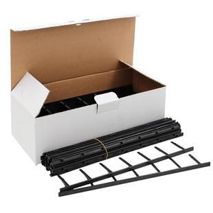 科朗鑫盛 七齿自锁条 7孔梳式活页装订条维乐装订夹条 黑白 塑料装订夹条办公档案资料文件装订厚 50支/盒