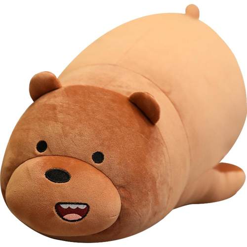 正版三只小熊咱们裸熊公仔毛绒玩具北极熊贱熊大白熊搞笑裸熊抱枕