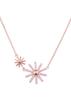 2021年新款可爱雏菊女纯银项链