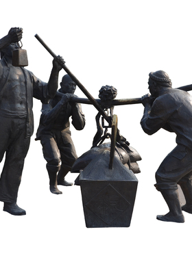 古代人物摆放民俗户外园林铜雕