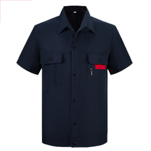 短袖工作服定制男套装夏季薄款机修维修工厂工服劳保工作服上衣