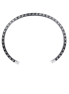 日韩风情侣百搭开口钛钢刻字手环