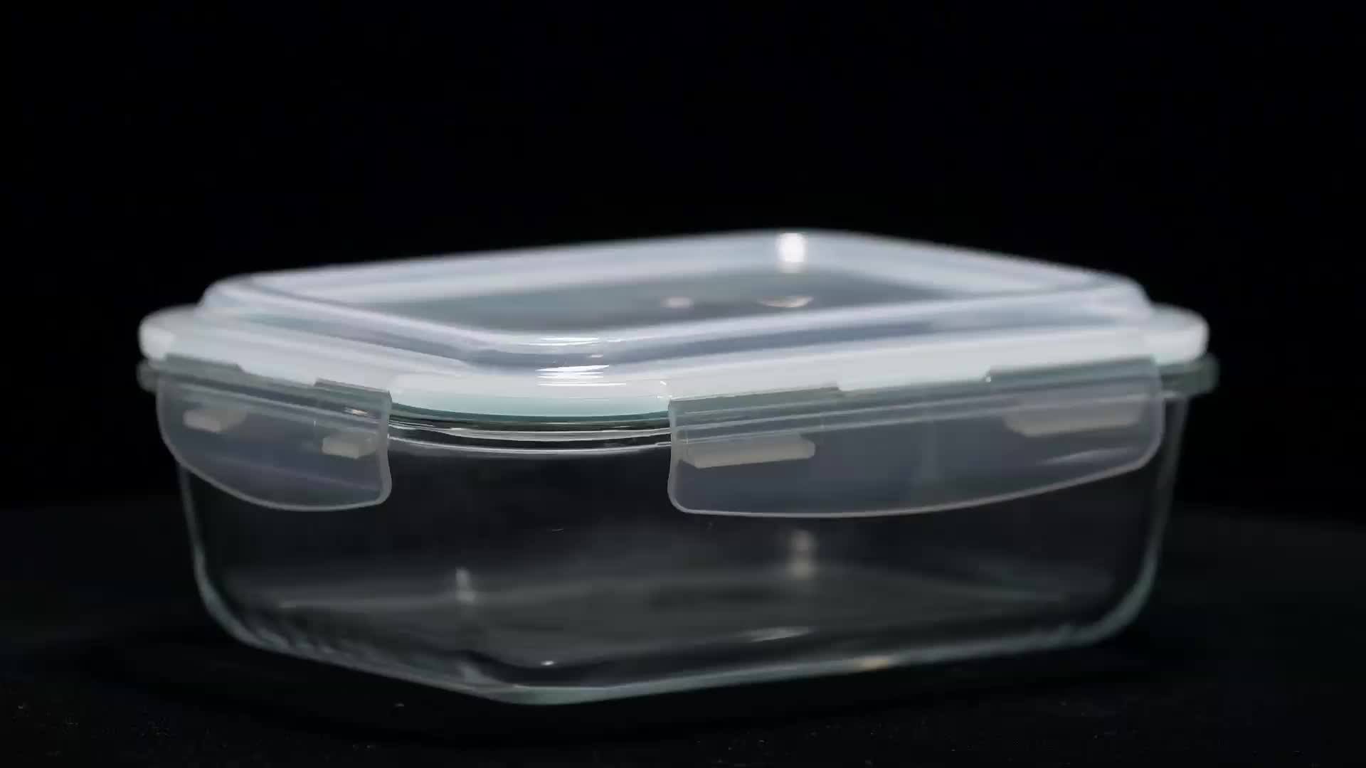 Kitchen Appliance Cheap Plastic Lid Reheat Glass Food Storage Container