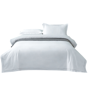 酒店白色纯棉被套大码220x250x230cm贡缎248x248cm全棉被罩单件