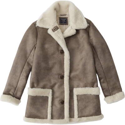 abercrombiefitchaf羊羔绒外套