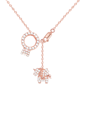 独角兽项链原创设计风小众吊坠