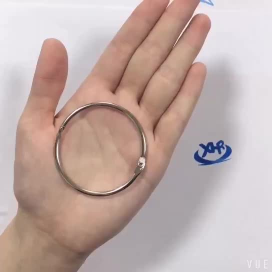 Metal Rings Wholesale Iron Electroplating Office Round Binder Clips