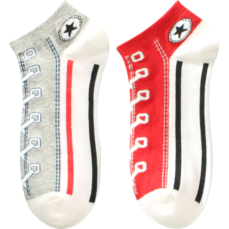 个性潮牌袜子男士短袜浅口低帮短筒棉袜夏季薄款防滑船袜运动潮袜