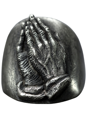 原创手工银饰祈祷戒指复古