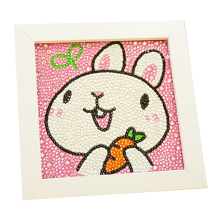 2026新款钻石画带框十二生肖圆钻异形儿童5D卡通小幅卧室砖石贴画