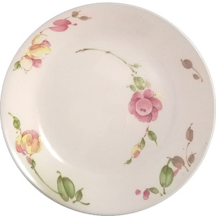 美国进口康宁耐热玻璃餐具玫瑰鱼盘果盘深浅汤碟长条方盘分割盘