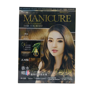 凯维斯染发膏霜植物草本打蜡3重功效低刺激气味芳香无氨香水蜡染