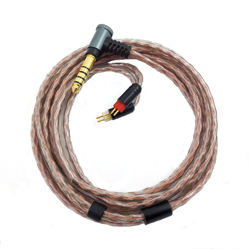 金宝线DIY耳机升级线 0.78mm w4r 灰黄鹂 ie80s ie8i 4.4mm平衡线