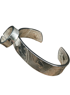 银创s925摩根币高桥吾郎个性手镯