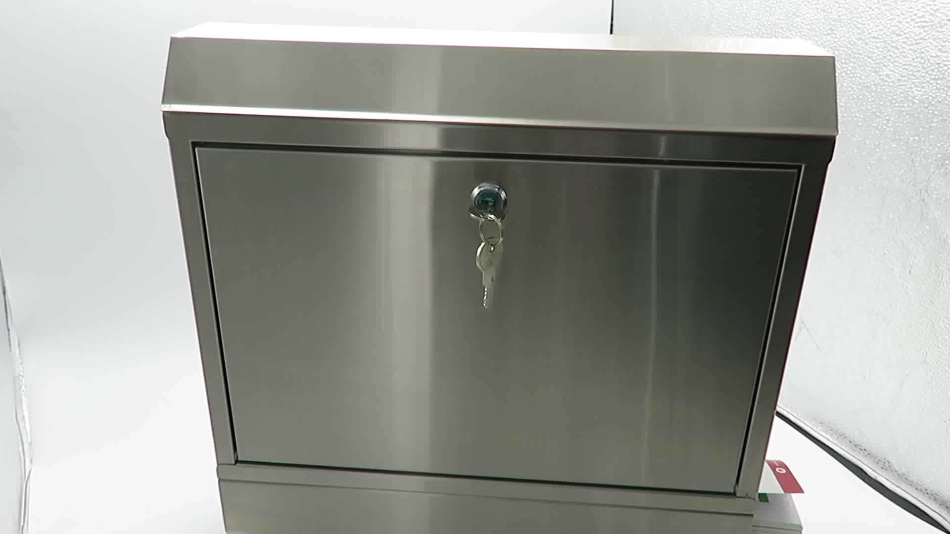 Stainless Steel Wall Mounted Mailbox With Newspaper Holder Buy