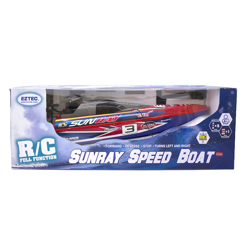 Eztec sunray speed boat高速遥控船 4通道飞船快艇儿童玩具船