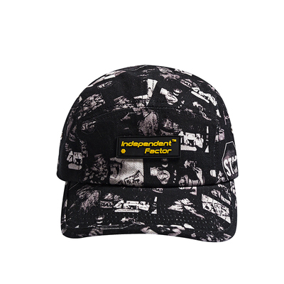 露营街头风嘻哈复古五片帽