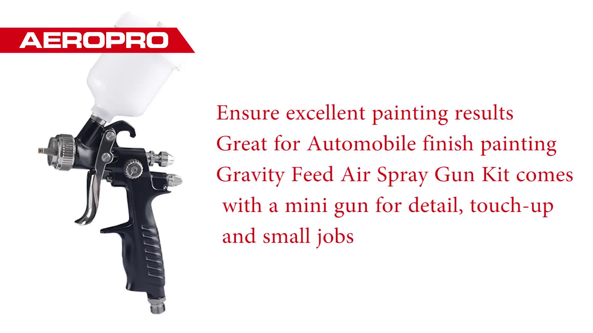Aeropro A604 Hvlp Gravity Feed Air Spray Gun 1.3 Nozzle Size 600