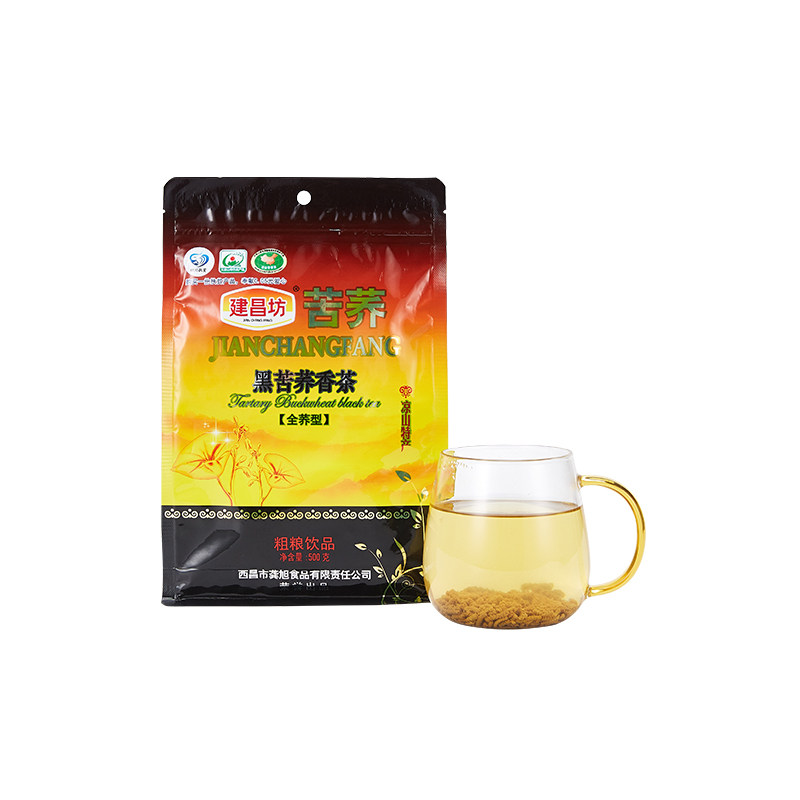 2袋包邮四川大凉山建昌坊黑苦荞茶散装500g袋装荞麦茶饭店专用