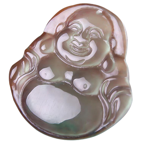 弥勒佛佛公缅甸翡翠A货玉佛女款吊坠笑佛项链玉坠冰种玉佛