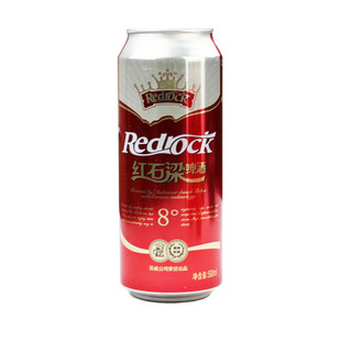 赠香干 百威红石梁8度淡啤酒拉罐装500ml*12瓶大瓶啤酒江浙沪包邮