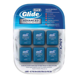 美国直邮 OralB Glide Floss薄荷味牙线深层清洁 6小盒