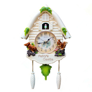 海之星布谷鸟挂钟客厅钟表现代简约静音时钟欧式创意个性挂表可爱