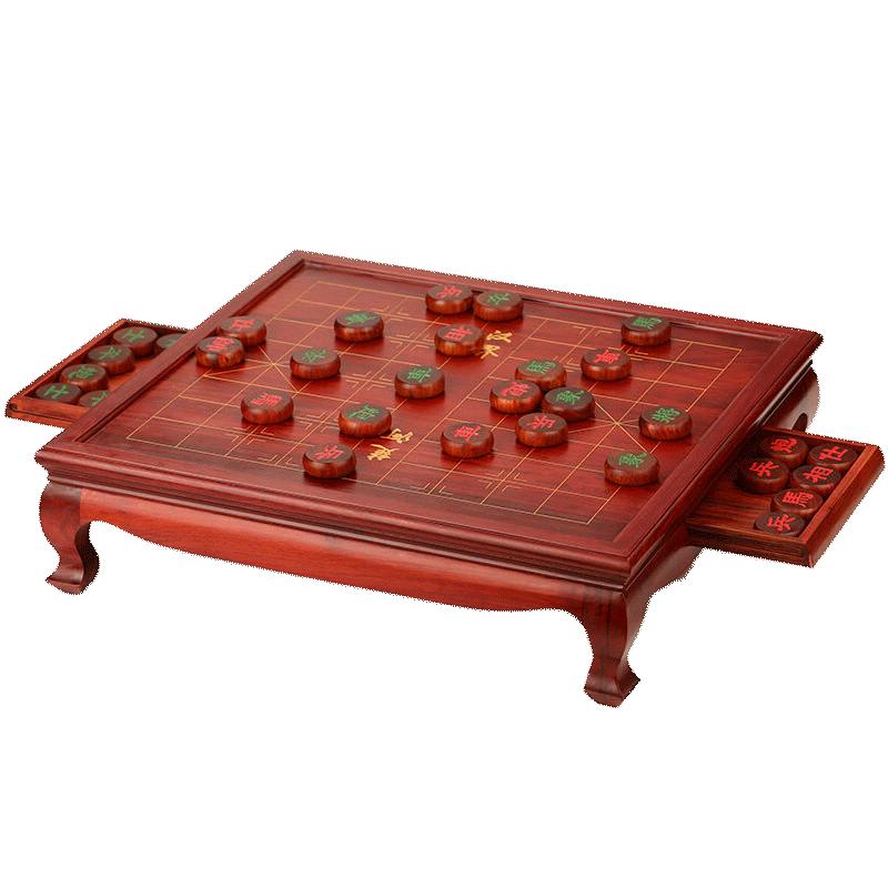 雅轩斋实木雕套装非洲中国象棋