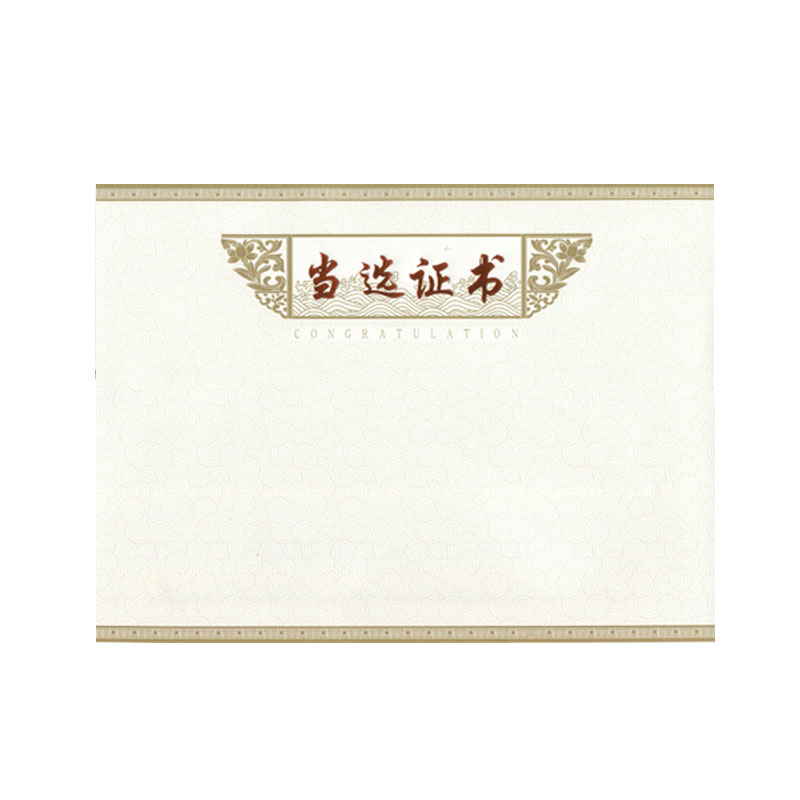 高档浮雕荣誉证书内心纸内芯奖状任命书聘书股权证书内页可打印