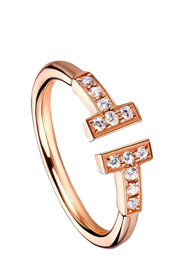 爱无尽纽带结节银镀金戒指女