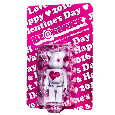 2016年 情人节 限定版 MEDICOM BE@RBRICK Bearbrick 100% 积木熊