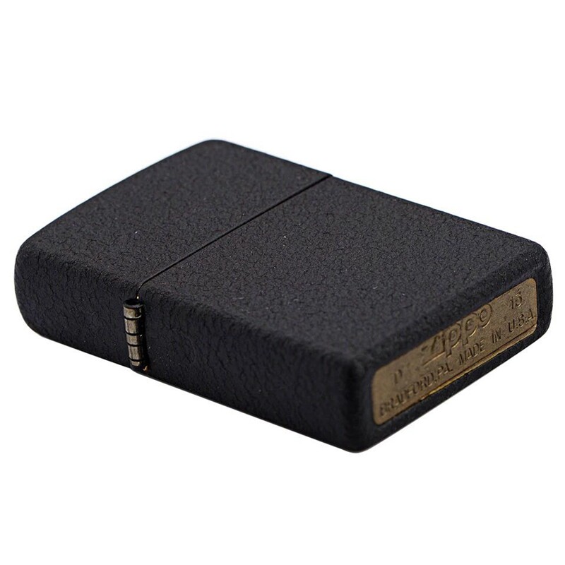 zippo打火机正版原装经典磨砂黑裂漆236芝宝打火机zippo正版刻字