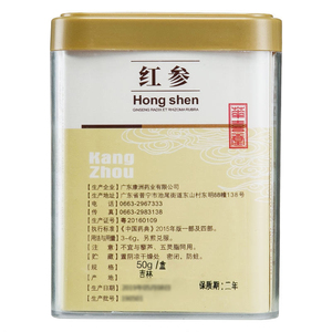 华喜堂红参片50g/盒正宗高丽参