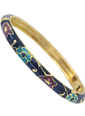 正宗北京景泰蓝彩金外出国礼手镯