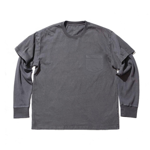 STAPH DYE LAYERED TEE蜡染假两件长袖teeT恤卫衣余文乐