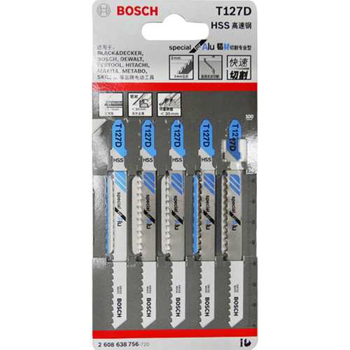 博世BOSCHT111C曲线锯条进口锯钢材往复细木软木木材锯条切片