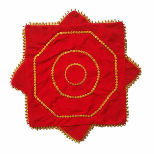 舞蹈手绢花八角巾秧歌手帕二人转方巾考级金丝绒麻纱广场跳舞拿花